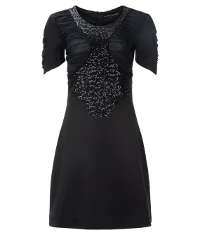 180102B -Dark Ruched Dress