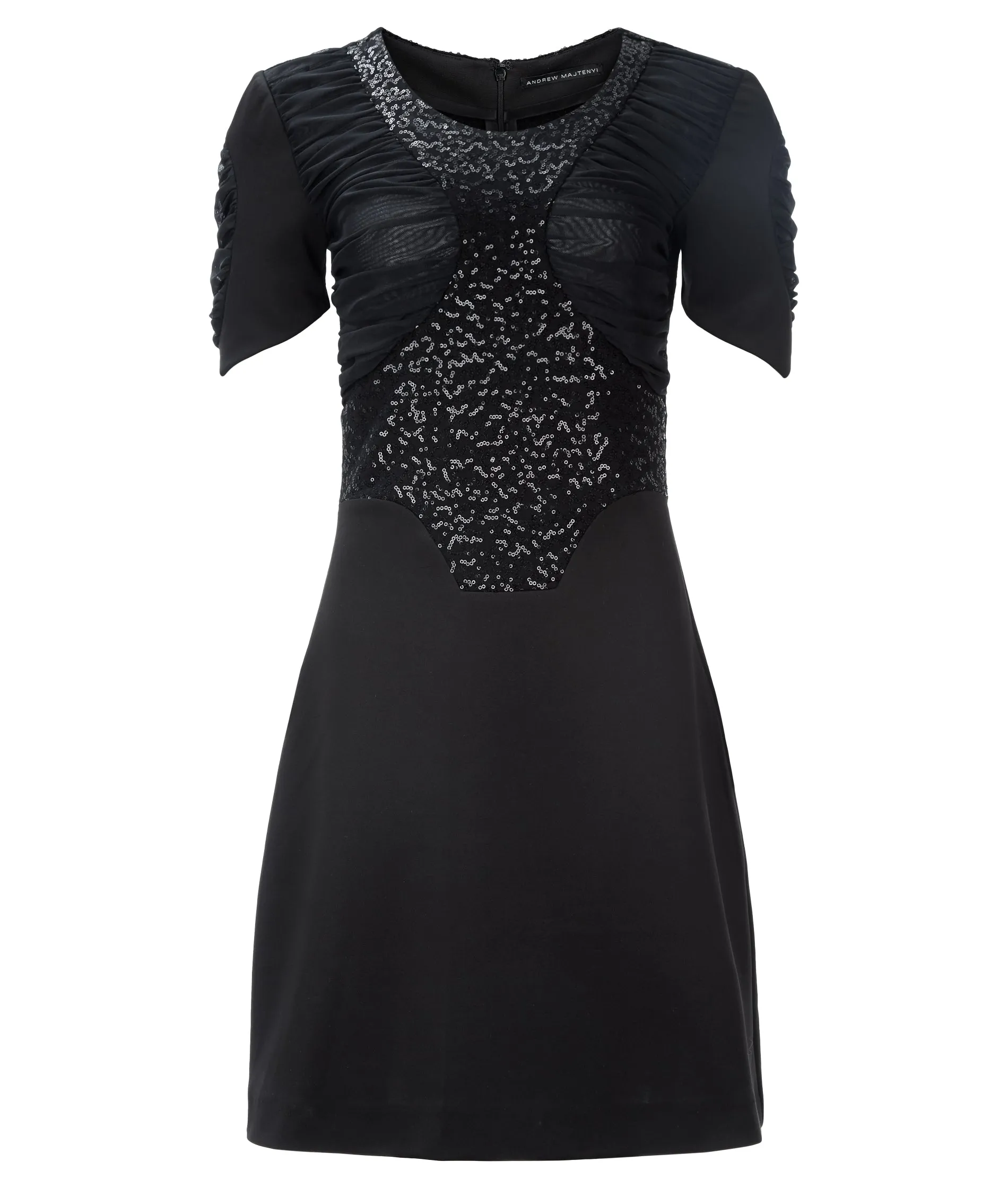 180102B -Dark Ruched Dress