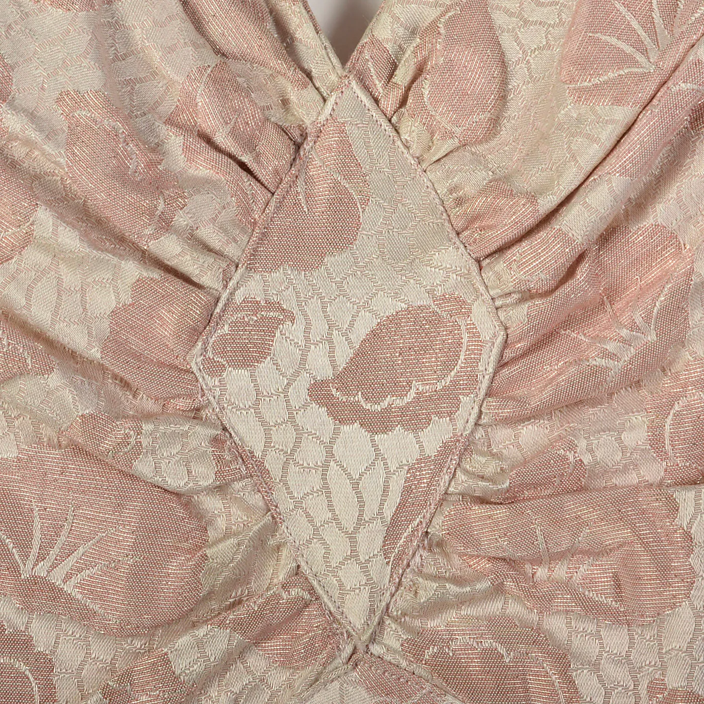1940s Blush Evening Gown with Dramatic Bust