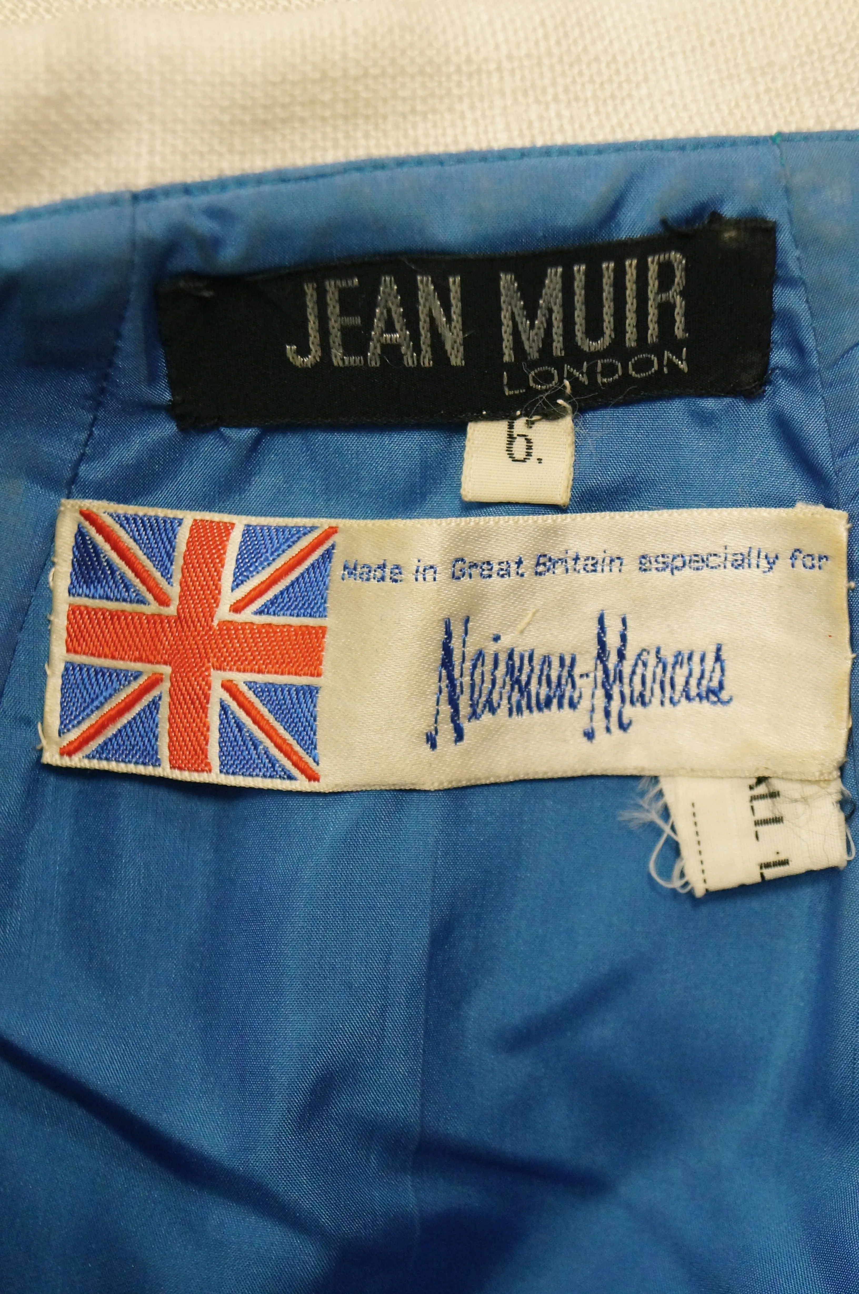 1960s Jean Muir Blue and White Sailor Dress