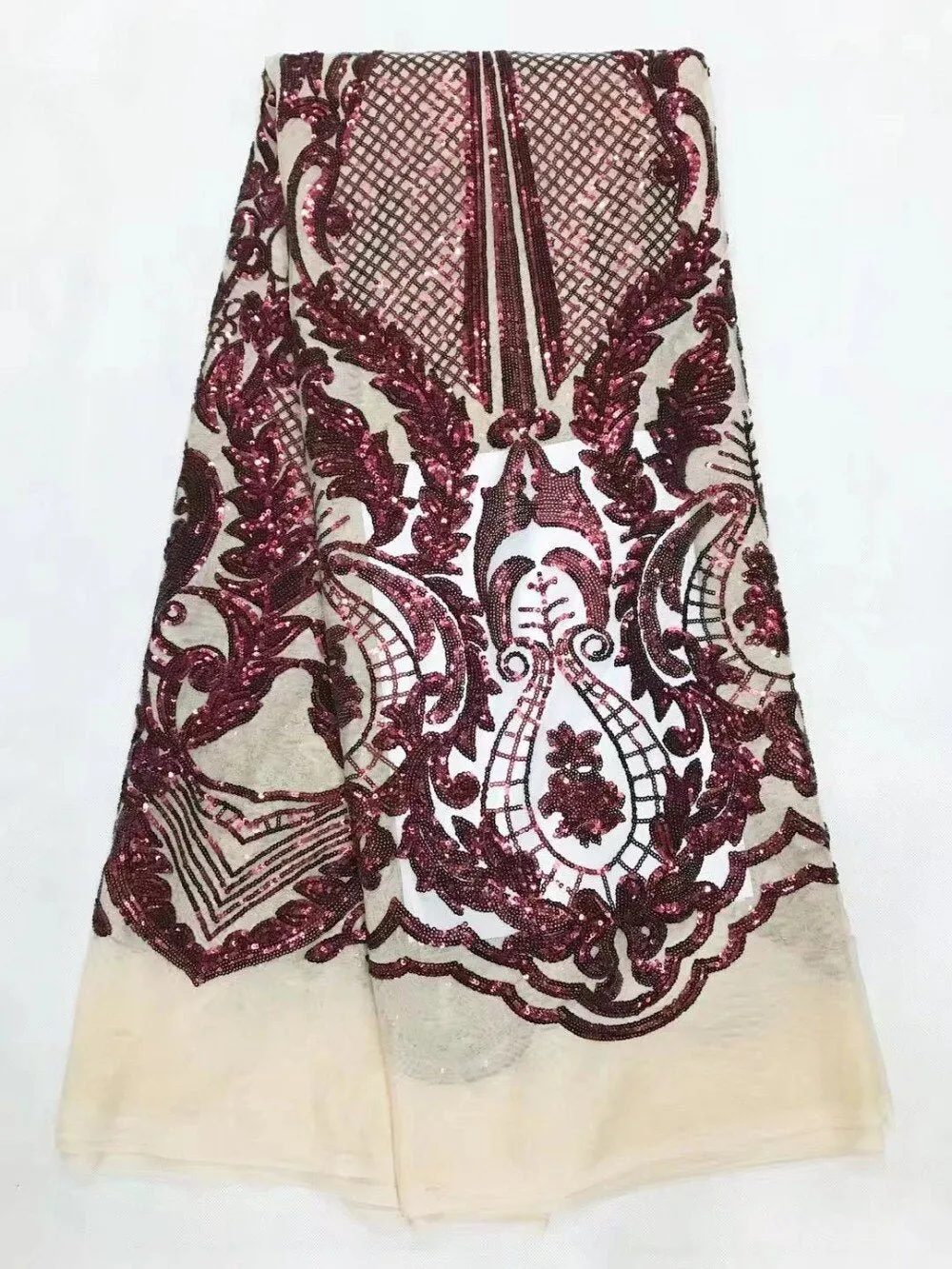 5 YARDS / 10 COLORS / Kimberley Damask Glitter Embroidery Mesh Lace  Party Prom Bridal Dress Fabric
