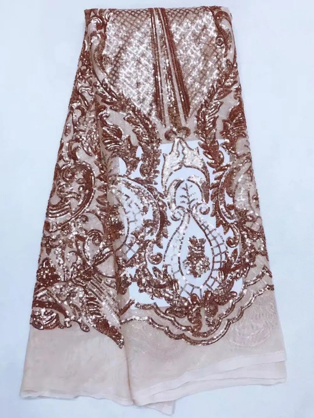 5 YARDS / 10 COLORS / Kimberley Damask Glitter Embroidery Mesh Lace  Party Prom Bridal Dress Fabric