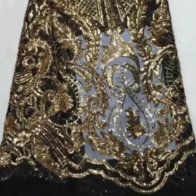 5 YARDS / 10 COLORS / Kimberley Damask Glitter Embroidery Mesh Lace  Party Prom Bridal Dress Fabric