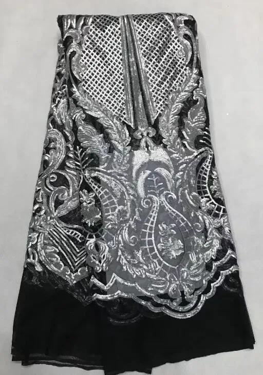 5 YARDS / 10 COLORS / Kimberley Damask Glitter Embroidery Mesh Lace  Party Prom Bridal Dress Fabric