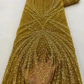 5 YARDS / 10 COLORS / Taofal Sequin Beaded Embroidery Tulle Mesh Lace Dress Fabric