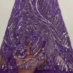 5 YARDS / 14 COLORS / Azélie Beaded Embroidery Glitter Mesh Lace  Party Prom Bridal Dress Fabric