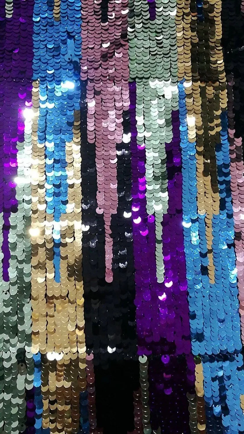 5 YARDS / 2 COLORS / Amanda Multicolor Lines Beaded Glitter Embroidery Mesh Lace  Party Prom Bridal Dress Fabric