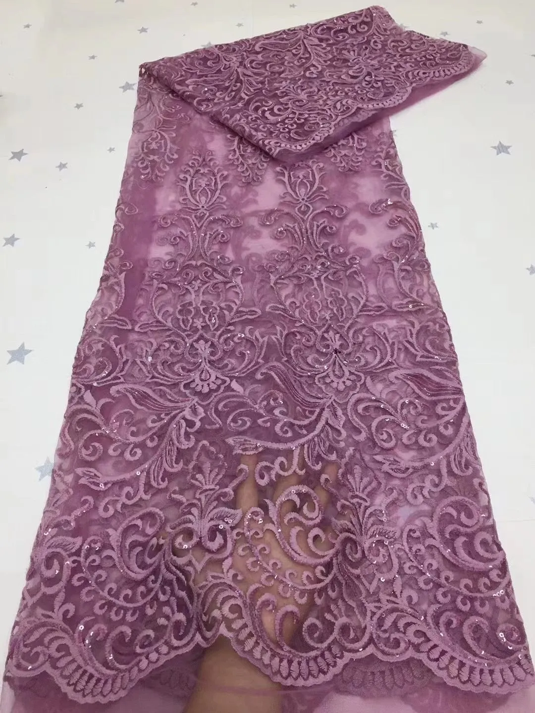 5 YARDS / 8 COLORS / Abigail Floral Glitter Sequin Beaded Embroidery Tulle Mesh Lace Party Prom Bridal Dress Fabric