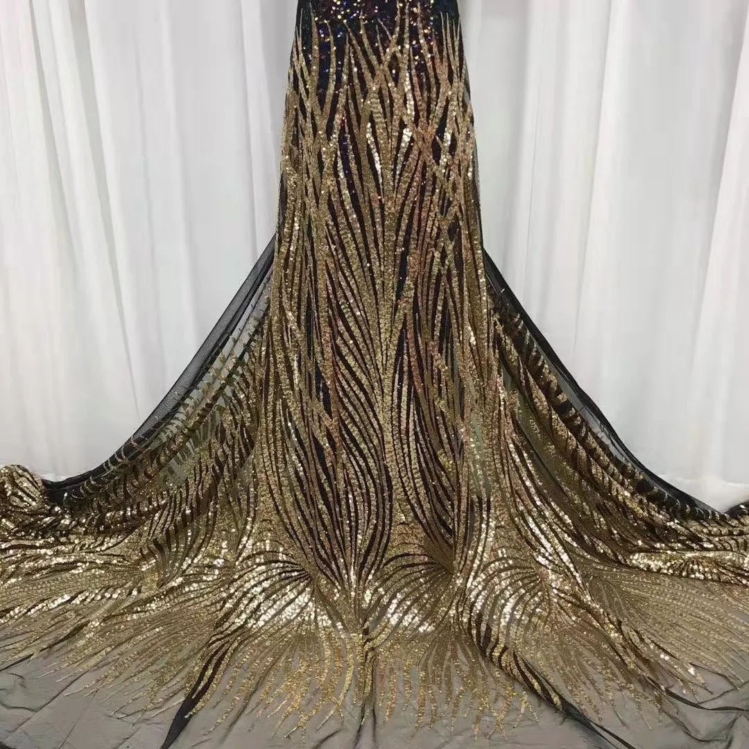 5 YARDS / 8 COLORS / Brigitte Party Halloween Glitter Sequin Beaded Embroidery Tulle Mesh Lace Party Prom Bridal Dress Fabric