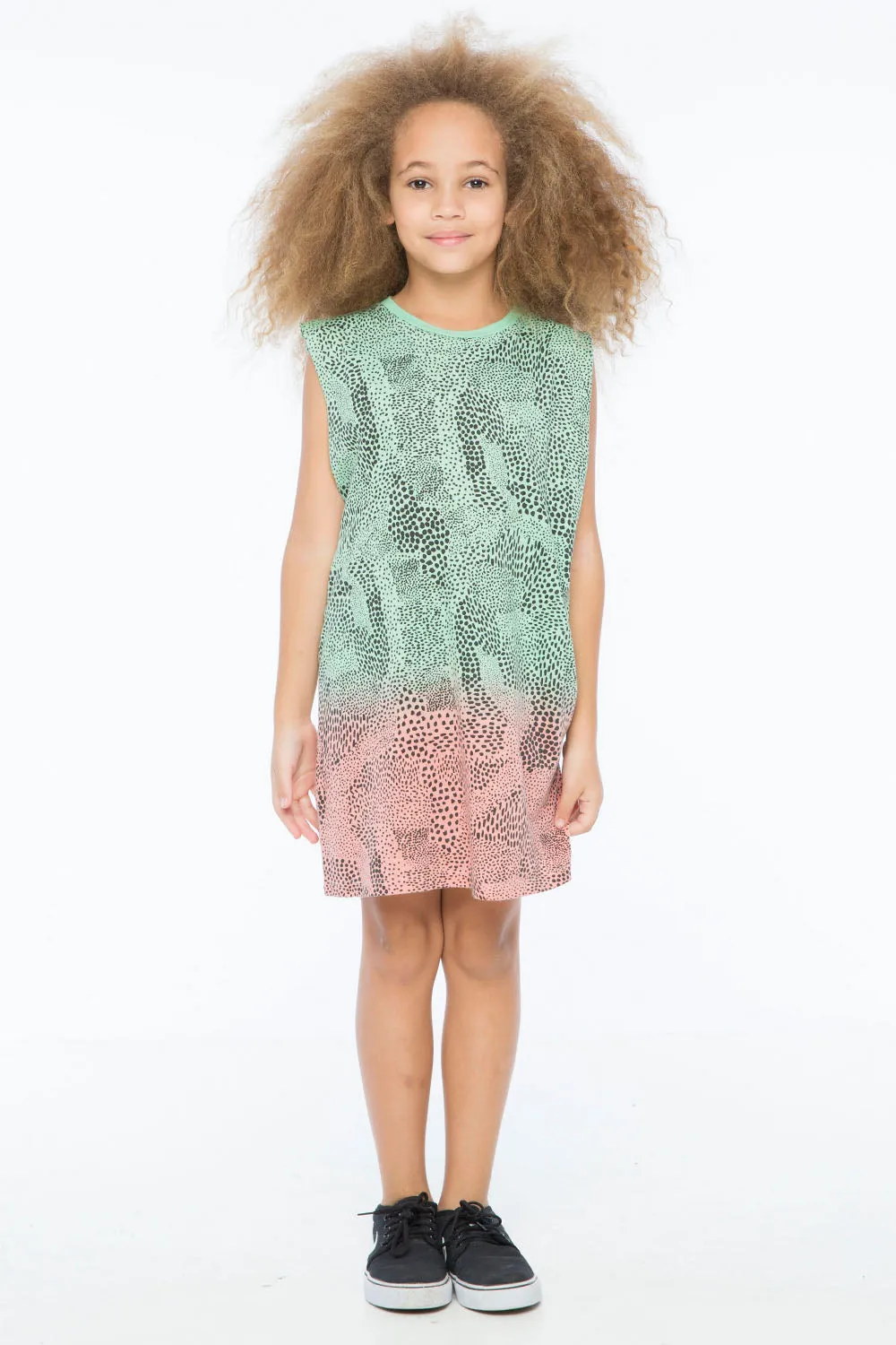 ABSTRACT TANK DRESS RAINBOW