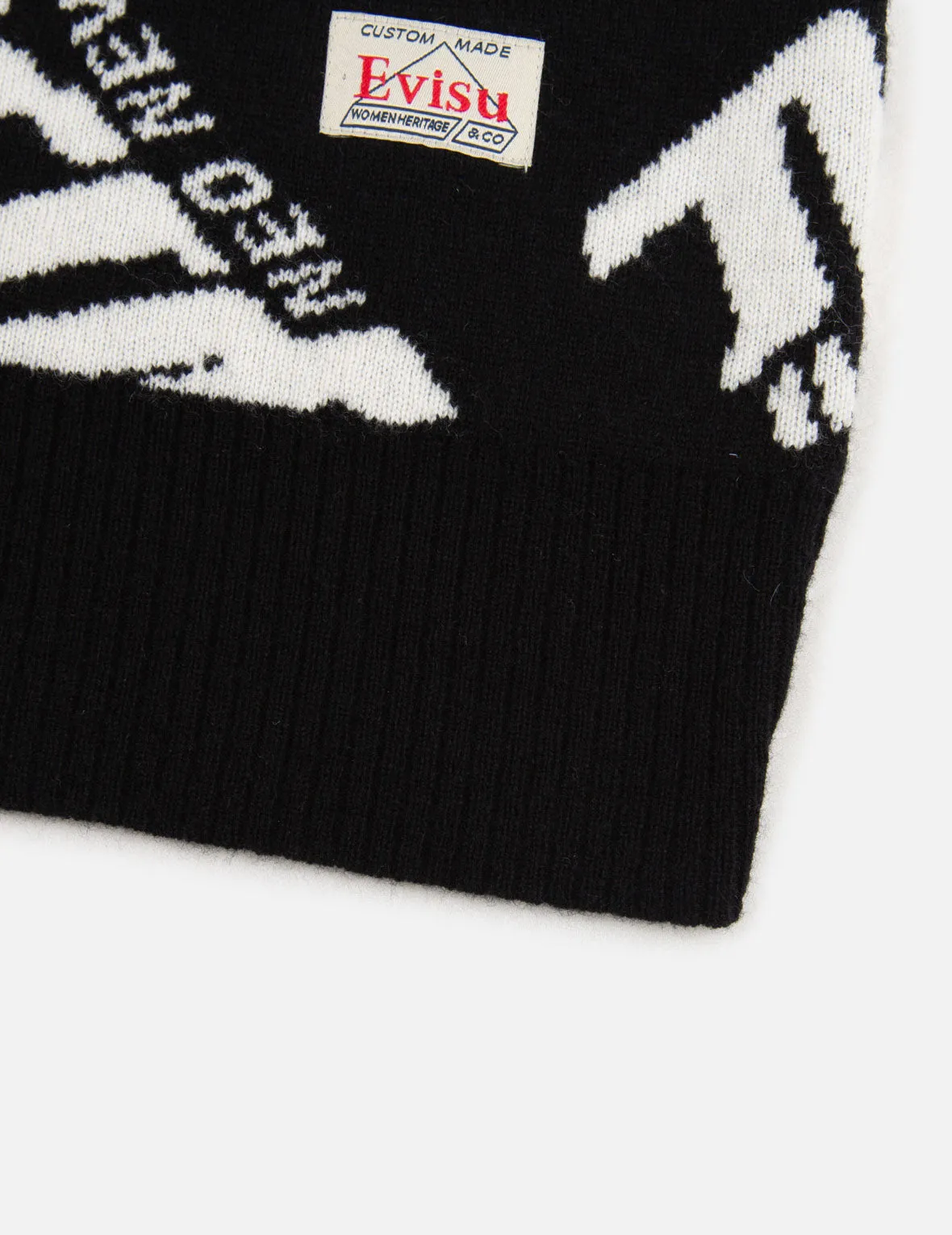 Allover Kamon and Logo Jacquard Sweater