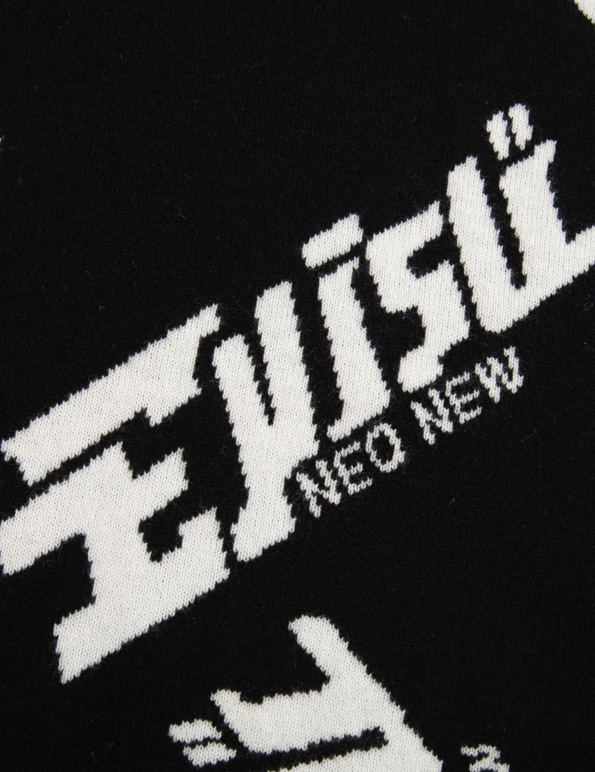 Allover Kamon and Logo Jacquard Sweater