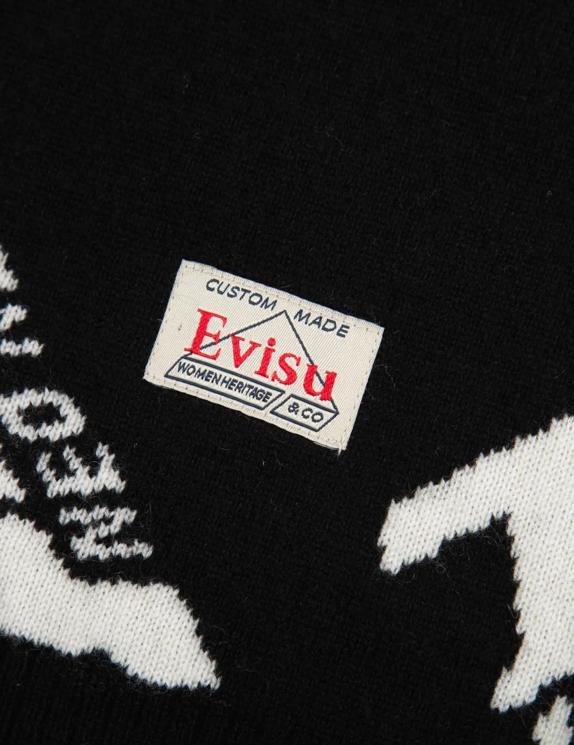 Allover Kamon and Logo Jacquard Sweater