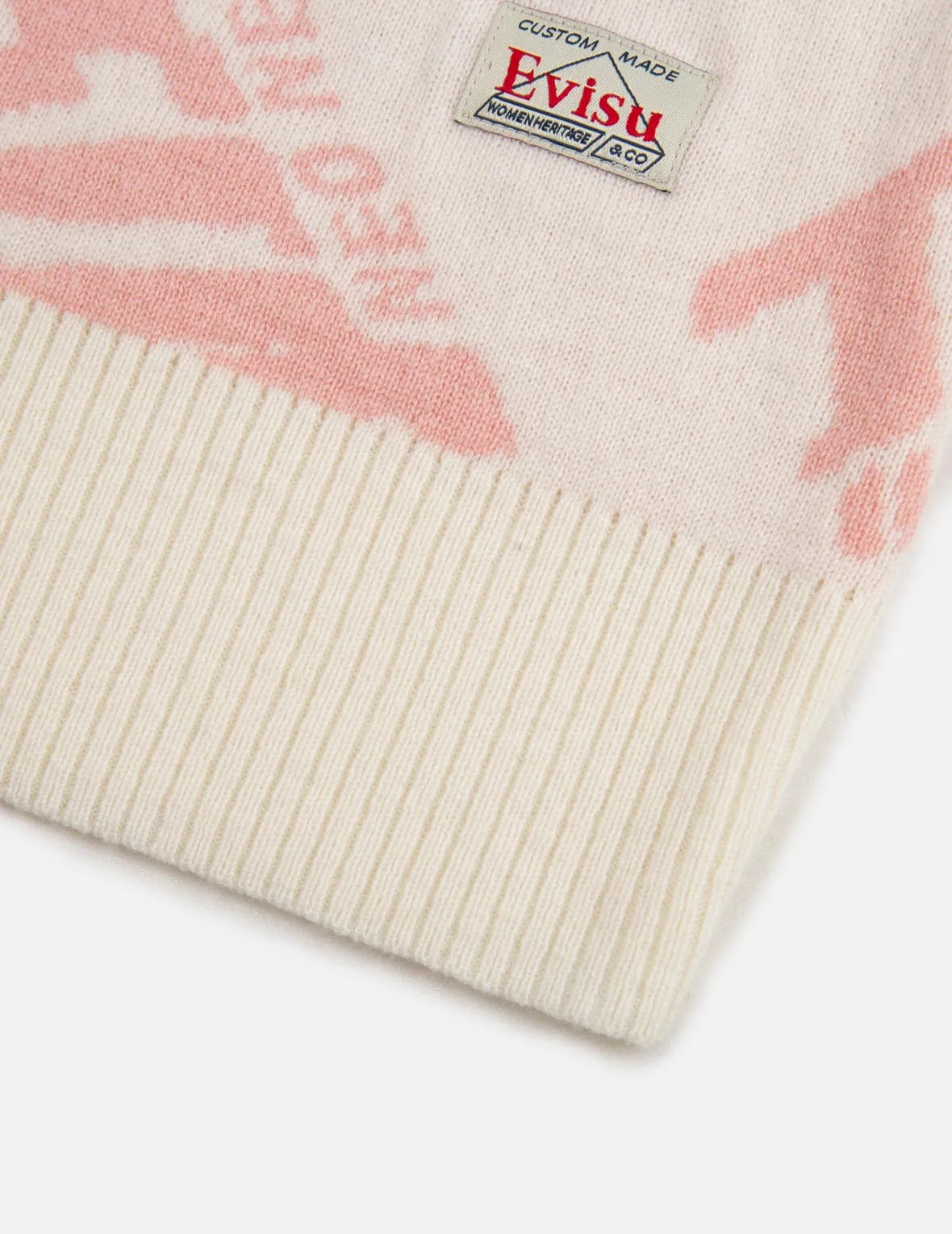 Allover Kamon and Logo Jacquard Sweater