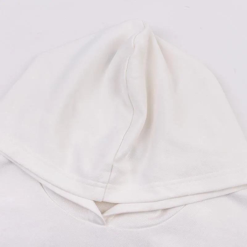 American Retro White Sleeveless Hoodie