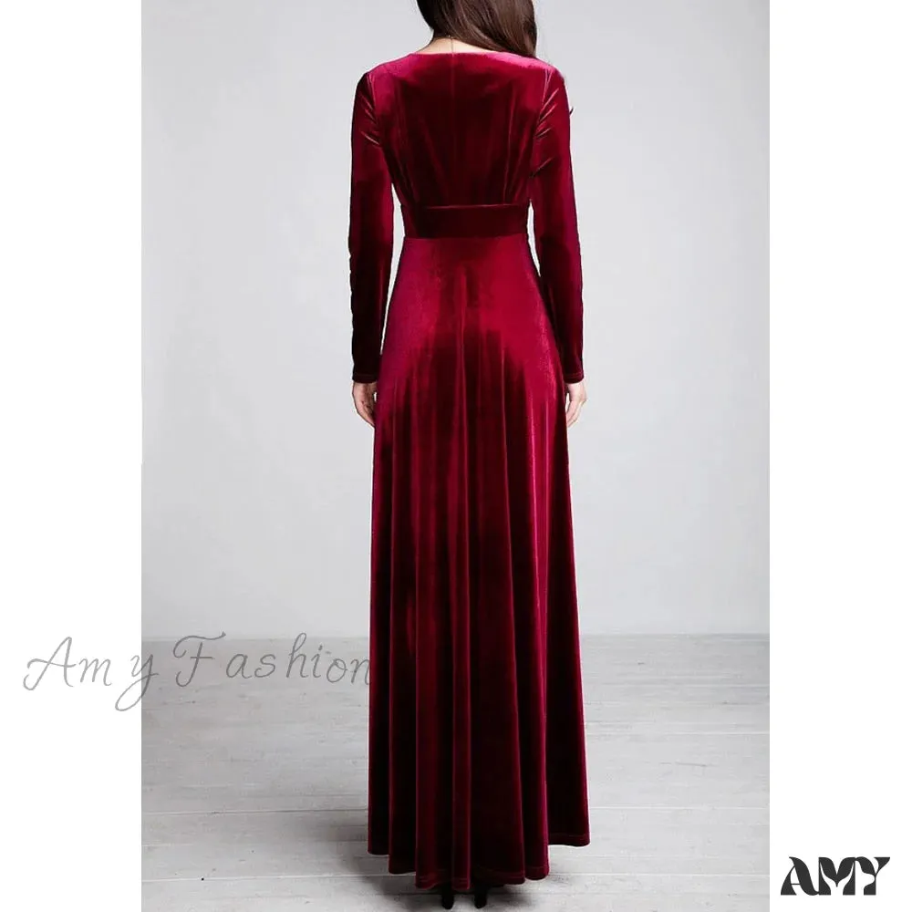 Amy Fashion - Plus Size 4XL 5XL Women Winter Dress