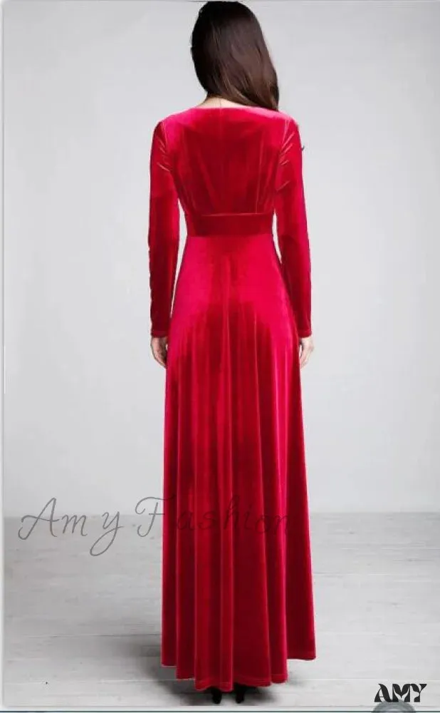 Amy Fashion - Plus Size 4XL 5XL Women Winter Dress
