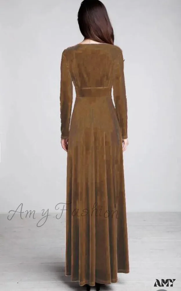 Amy Fashion - Plus Size 4XL 5XL Women Winter Dress