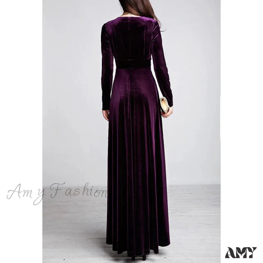 Amy Fashion - Plus Size 4XL 5XL Women Winter Dress