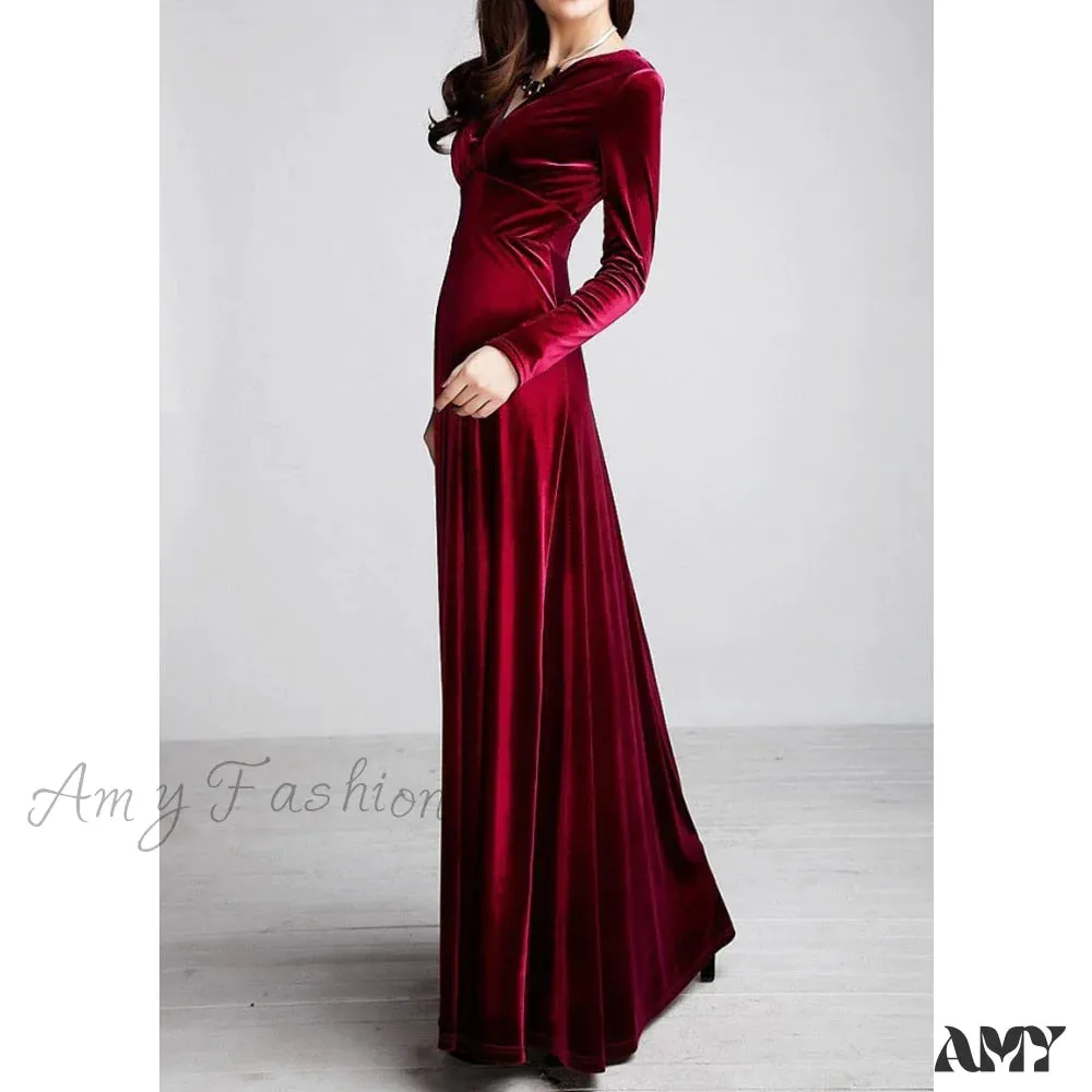 Amy Fashion - Plus Size 4XL 5XL Women Winter Dress