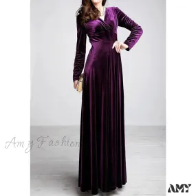 Amy Fashion - Plus Size 4XL 5XL Women Winter Dress