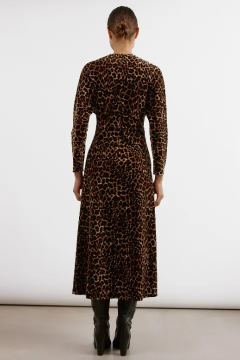 Animal Velvet Midi Dress
