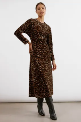 Animal Velvet Midi Dress