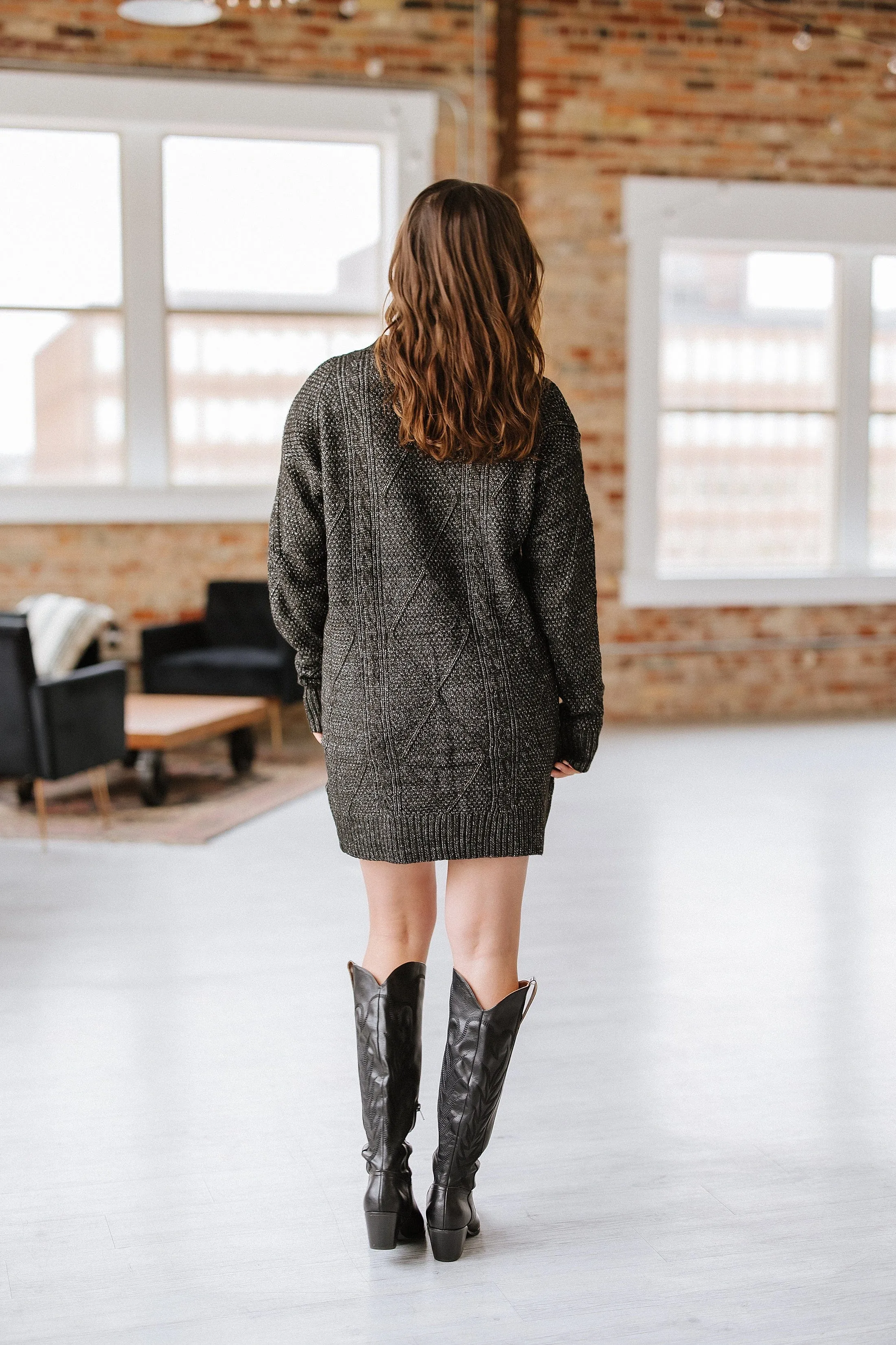Ashley Cable Knit Sweater Dress