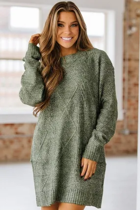 Ashley Cable Knit Sweater Dress