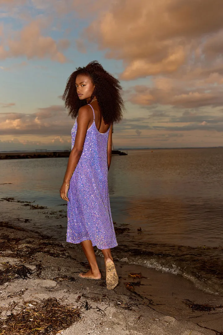 Aya Sequin Dress - Purple