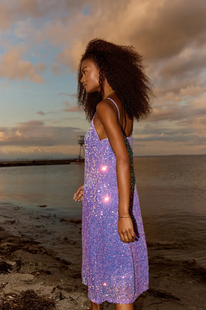 Aya Sequin Dress - Purple