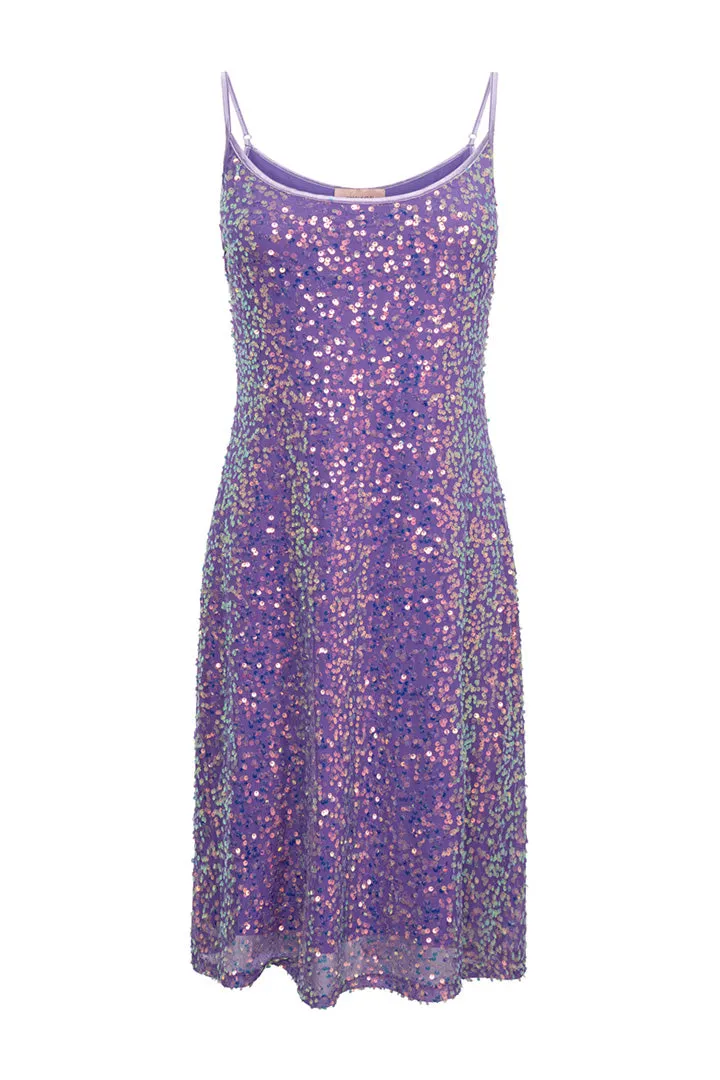 Aya Sequin Dress - Purple
