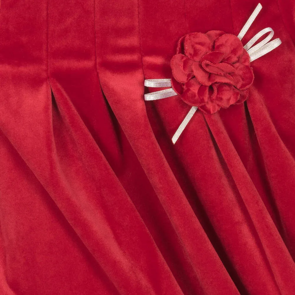 Baby Girls Red Velvet Dress