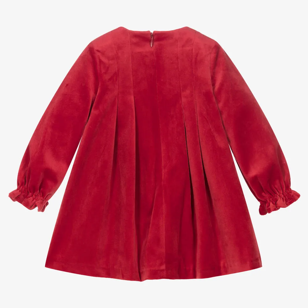 Baby Girls Red Velvet Dress