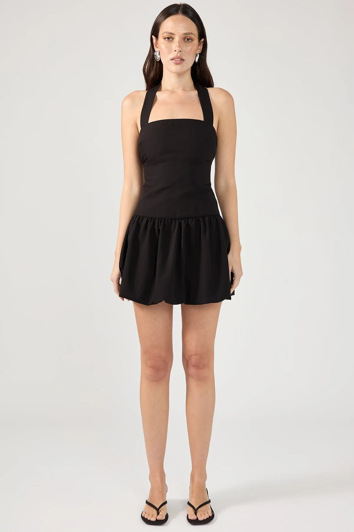Black Bubble Mini Dress