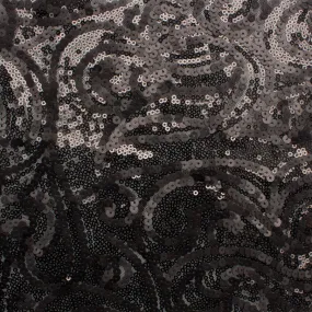 Black Micro Sequinned Tulle