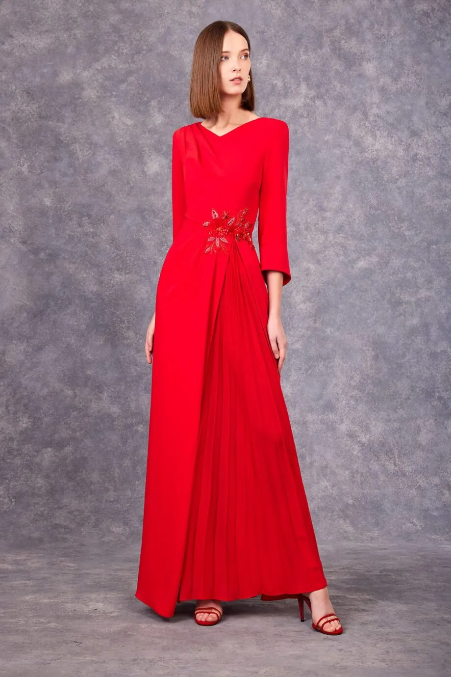 Carla Ruiz 99500 Pleated Opening Dress in Black - Youthful Elegance with a Modern Twist