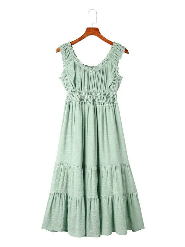 Casual Crew Neck Sleeveless Dress