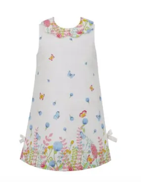 Claire & Charlie- A-Line Garden Print Dress with Scalloped Collar