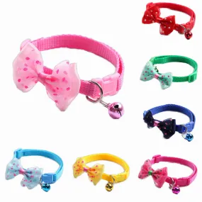 Colorful Cute Bowknot Bell  Adjustable Buckle Collar