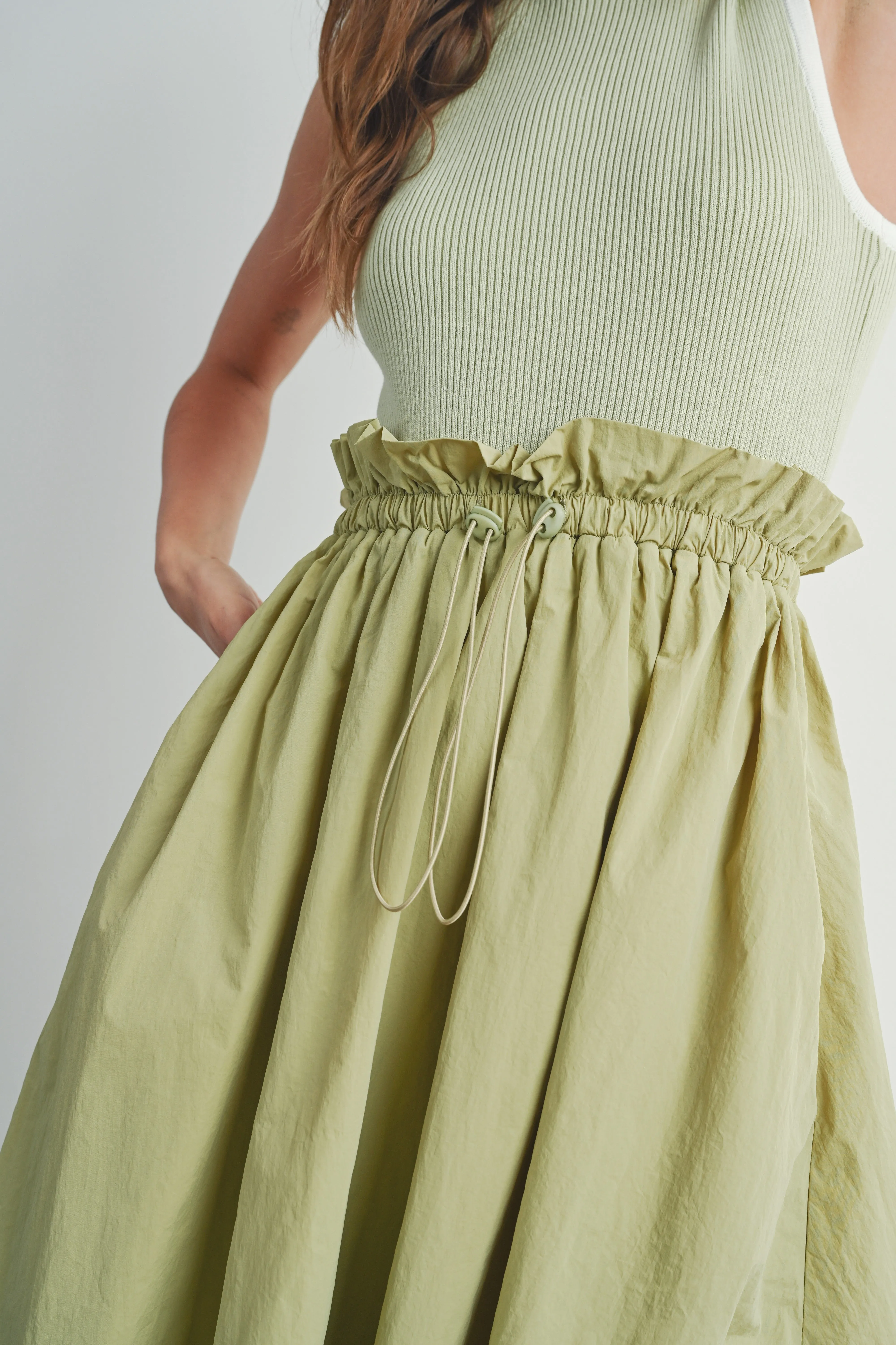 Contrast Tank Twofer Dress
