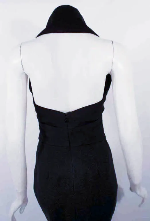 ELIZABETH MASON COUTURE Black Silk Doupioni 'Maria' Gown