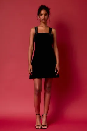 Endless Rose - Satin Tie Velvet Mini Dress