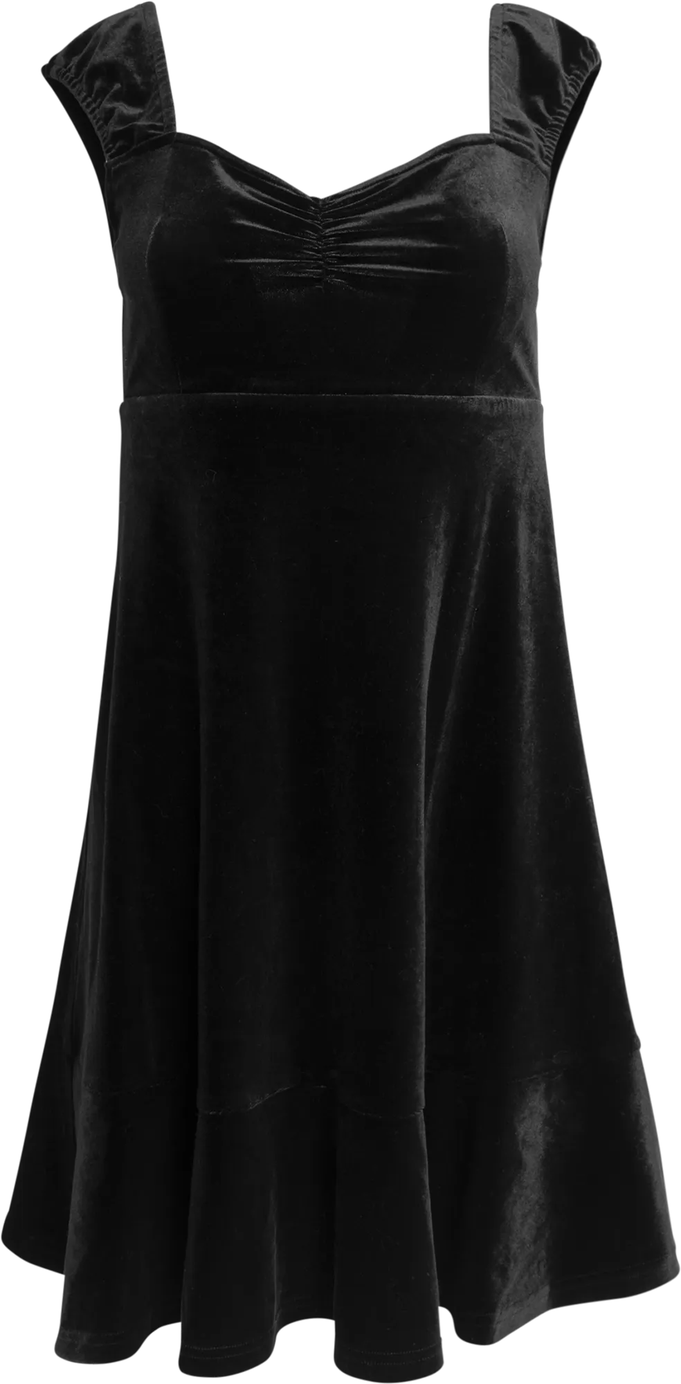 Evie Velvet Dress - Black