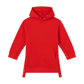 Fleece Active Dress With Logo Inserts & Hood