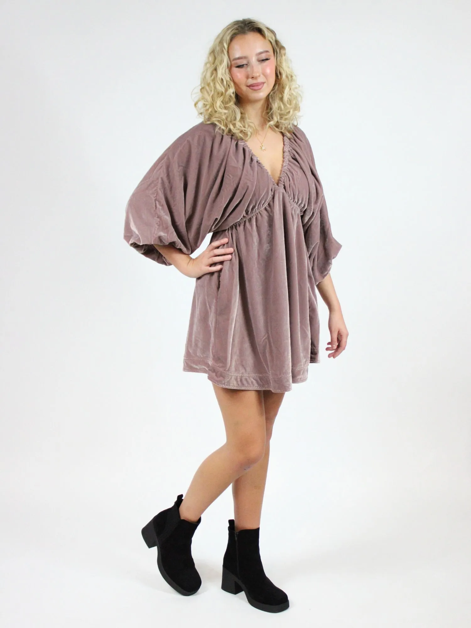 Free People Portia Velvet Mini Dress