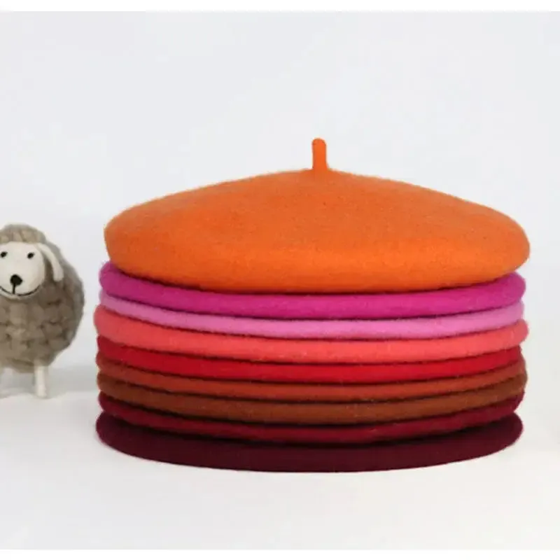 French Painter Wool Beret Bonnet Warm Hat