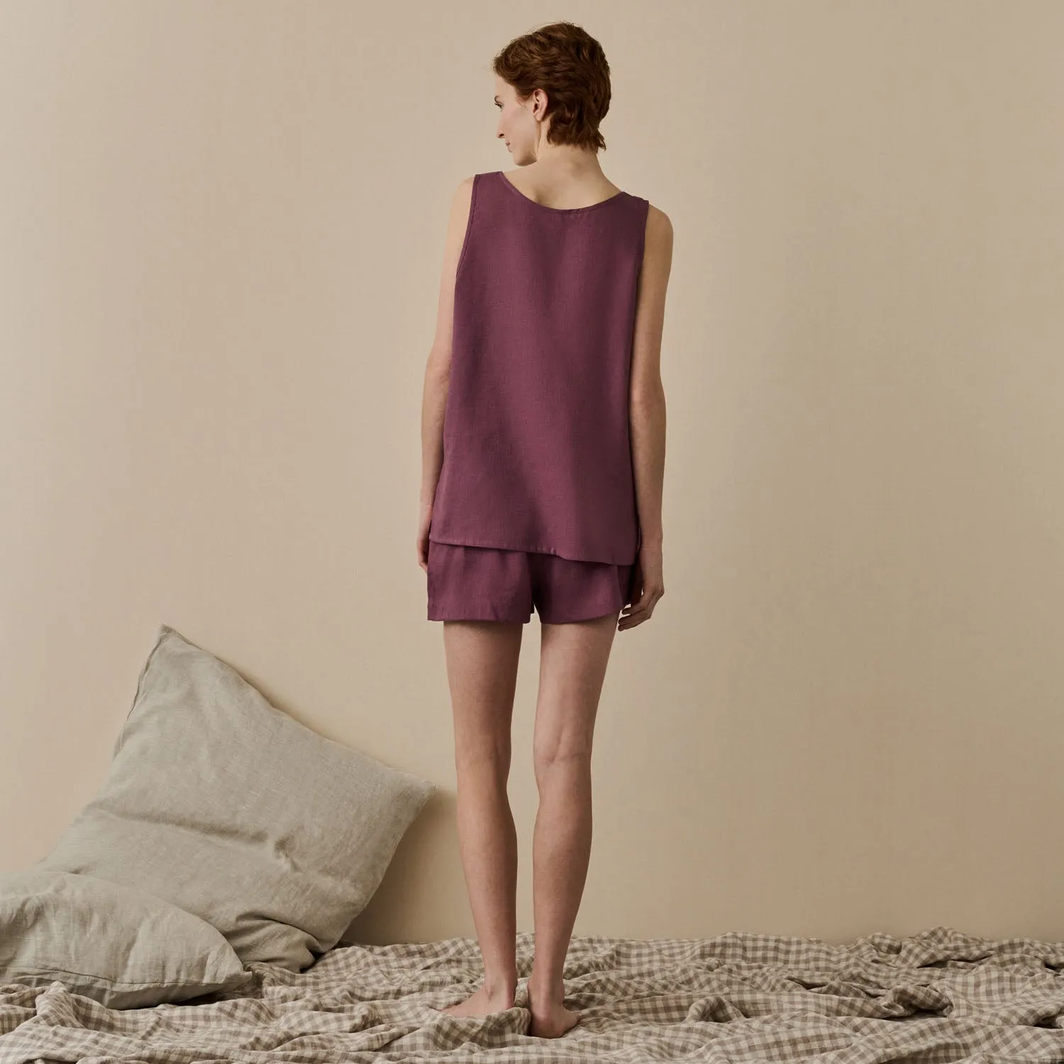 Fresh Fig Linen Tencel Cami Set