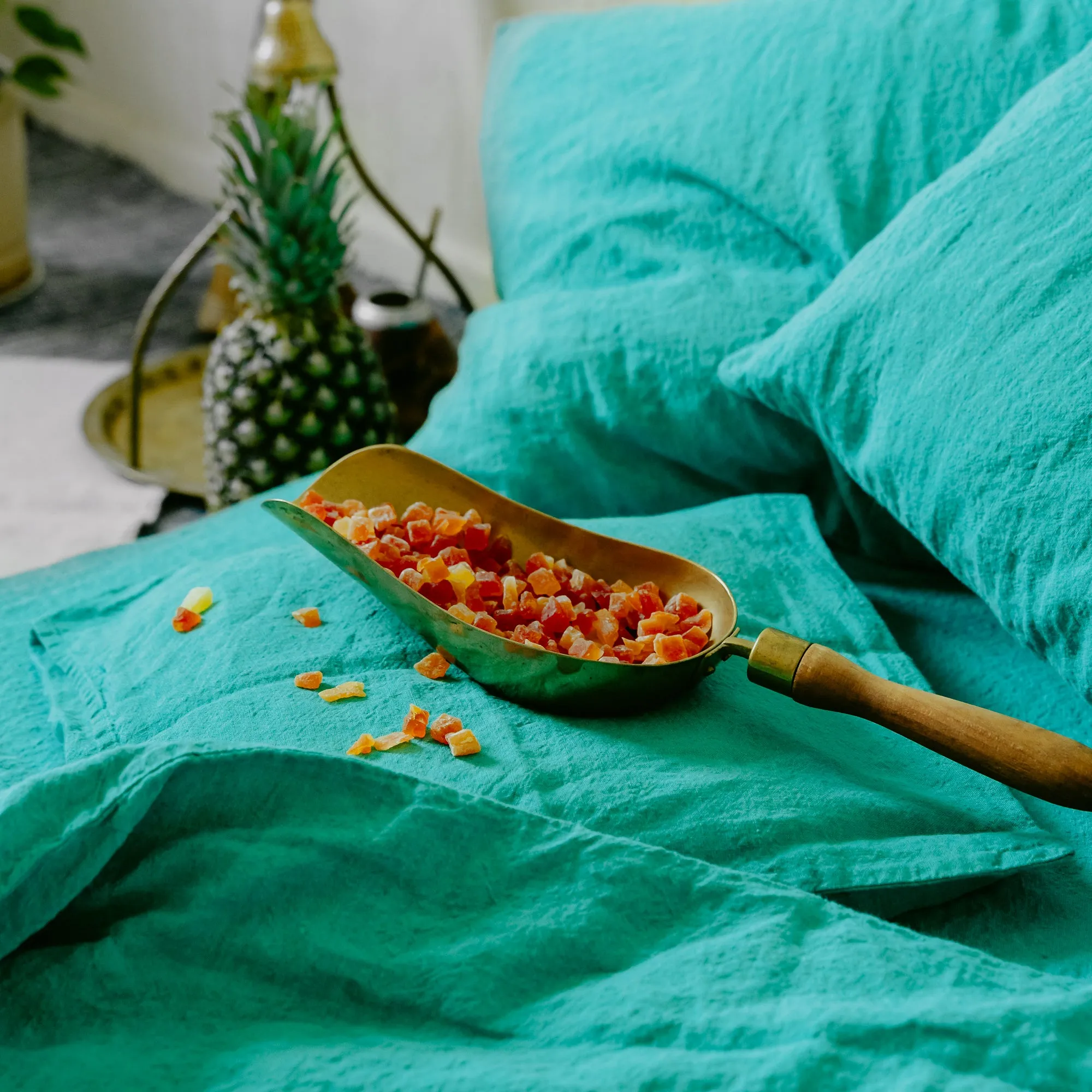 Fresh Grass linen sheets