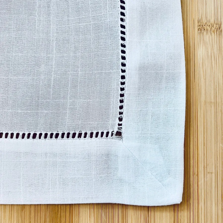 Fresh Linen Deshilado Table Runner
